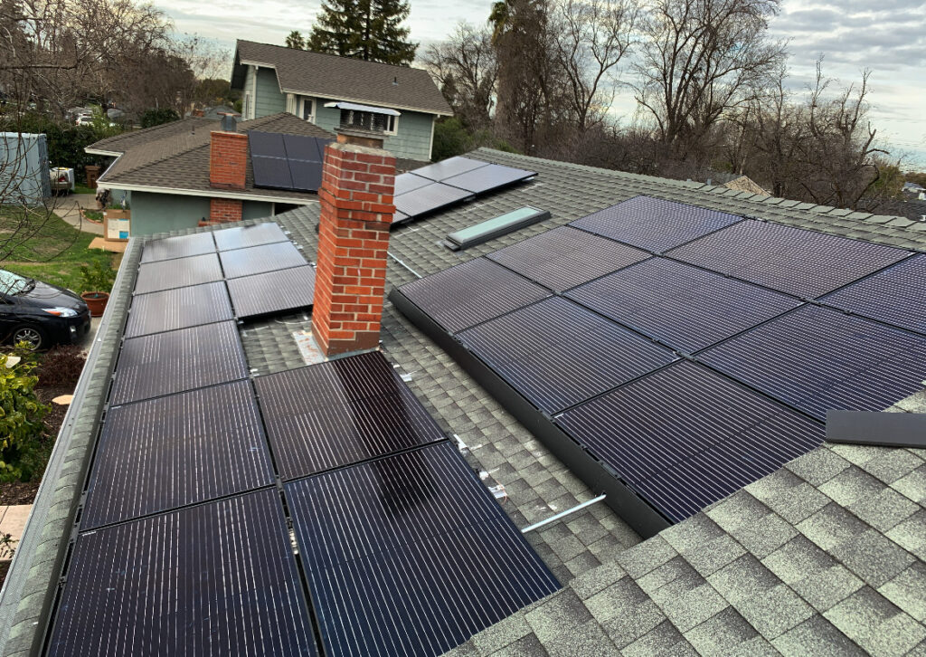 Close-up of solar panel arrays generating renewable energy