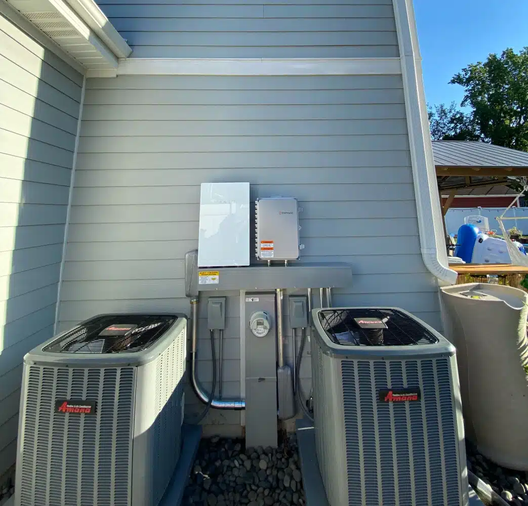 Tesla Powerwall and Enphase components integrated with solar equipment